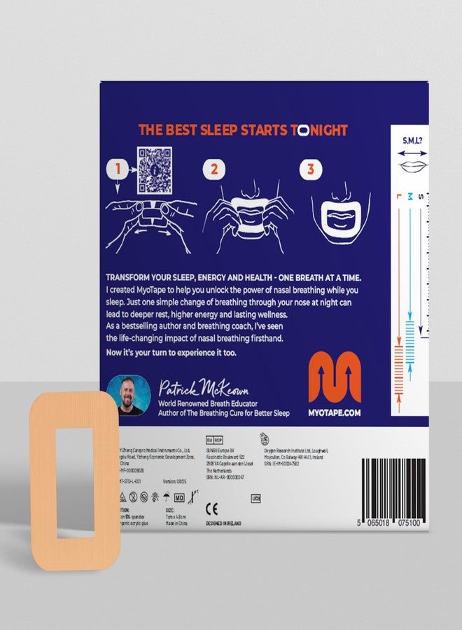 MyoTape - Sleep Tape 30 Nights Supply - Reduce Snoring - Improve Your Sleep - Promote Nasal Breathing - Comfortable & Gentle On Skin - Large - Image 2